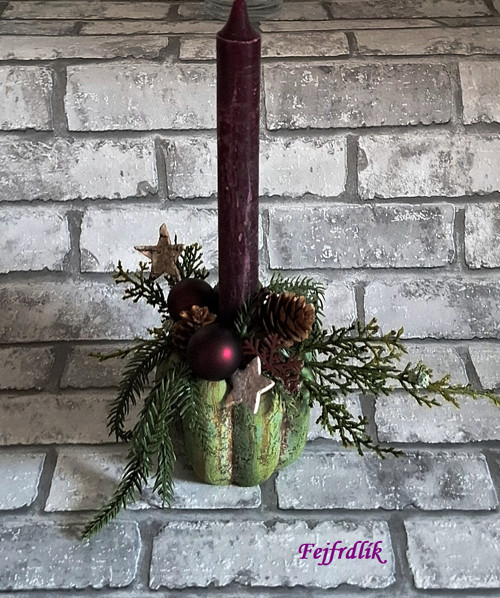 Vánoční rustikální svícen.. — foto 3