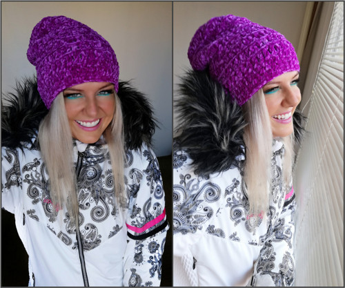 Sametová háčkovaná houmeleska /SKLADEM — foto 2