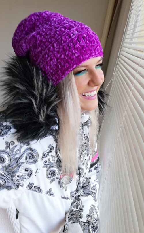 Sametová háčkovaná houmeleska /SKLADEM — foto 3