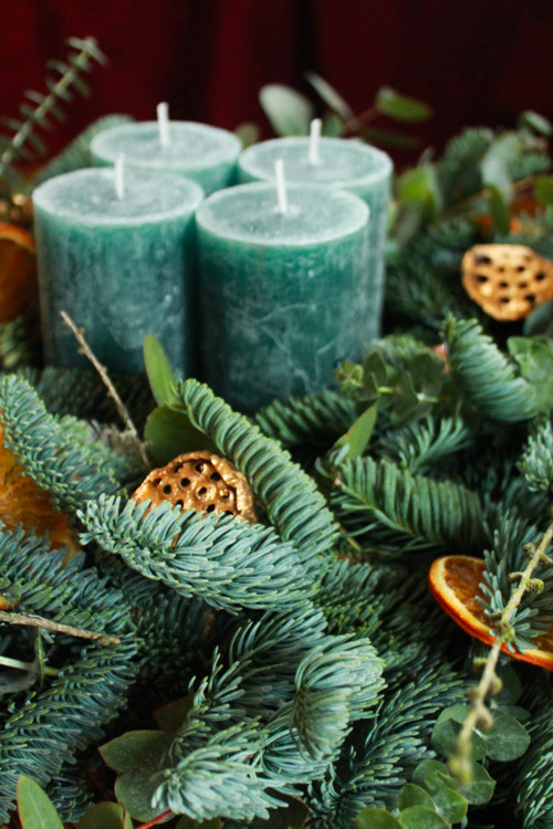 Tyrkysový adventní věnec — foto 2