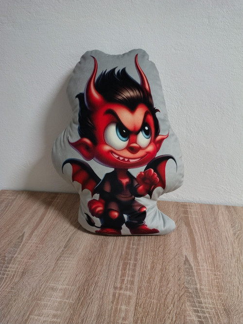 Čert/ďáblík- 3D polštář — foto 3