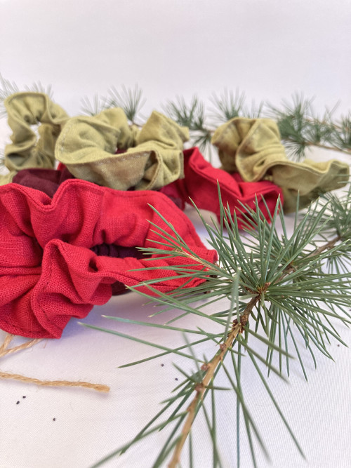 Ľanové scrunchies — foto 3