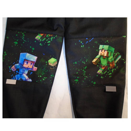 Dět. softshell. beránkové kalhoty Minecraft 03 — foto 2