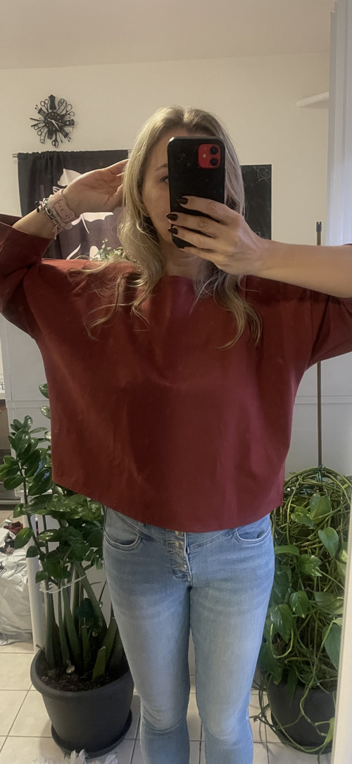 Oversize tričko s 3/4ovými rukávmi — foto 4