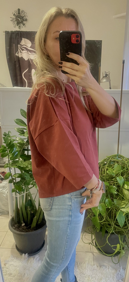 Oversize tričko s 3/4ovými rukávmi — foto 5