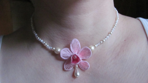 Orchidej - Cattleya, náhrdelník — foto 5