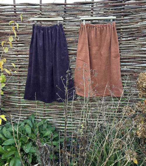 Sukně Manšestr Aubergine — foto 2
