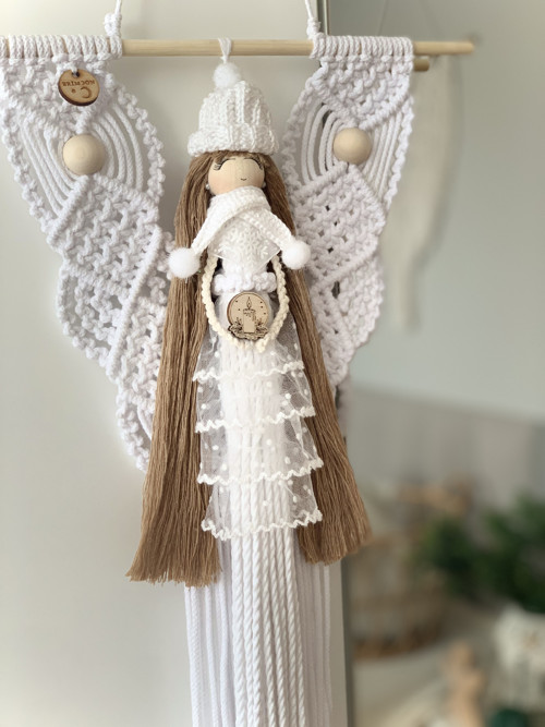 Anděl macramé se sukýnkou — foto 2