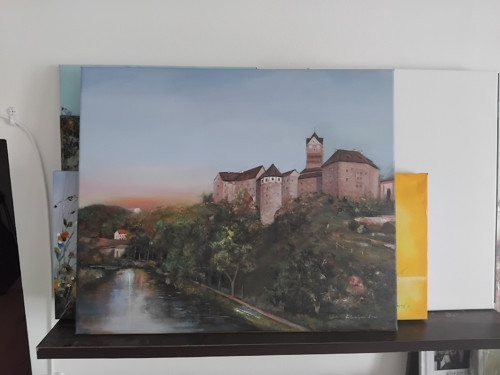 Hrad Loket, olejomalba 2025 — foto 2