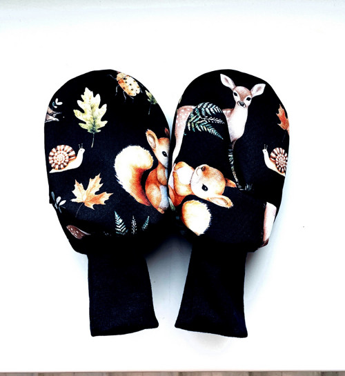 Softshellové beránkové rukavice-lesní III. — foto 3