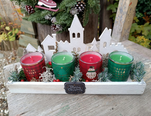 Merry Christmas, adventní svícen voňavý — foto 2