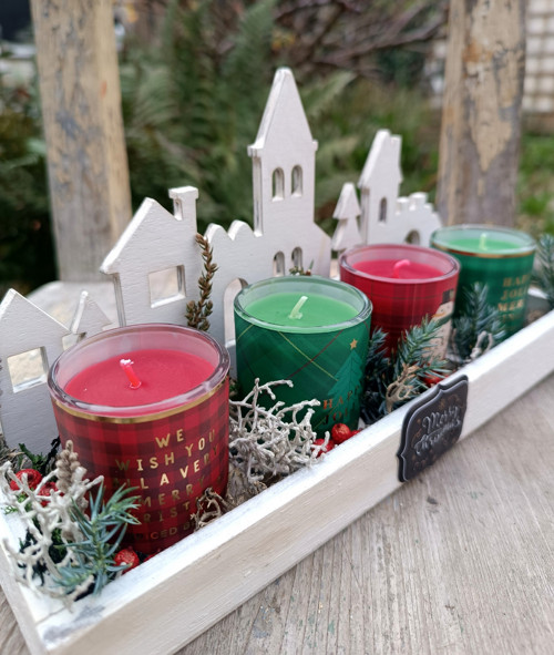 Merry Christmas, adventní svícen voňavý — foto 4