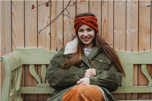 Pletená čelenka "Plody lesa" jarabina — foto 4