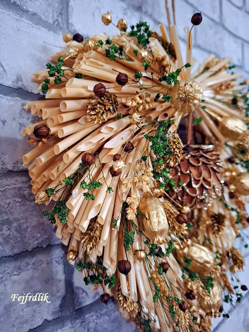 Vánoční srdce slámové.. — foto 3