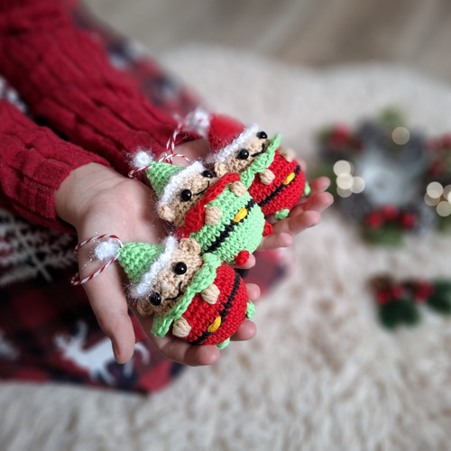 Háčkovaná sada vánočních elfíků — foto 6