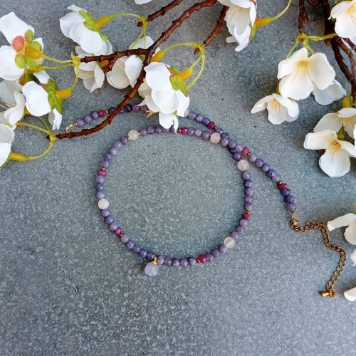 Ametyst, rubín choker — foto 3