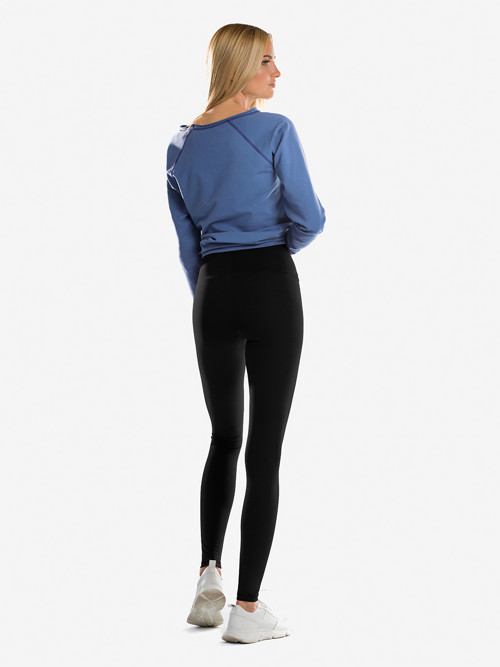 Bavlněné leginy s vysokým pasem NINA black — foto 2