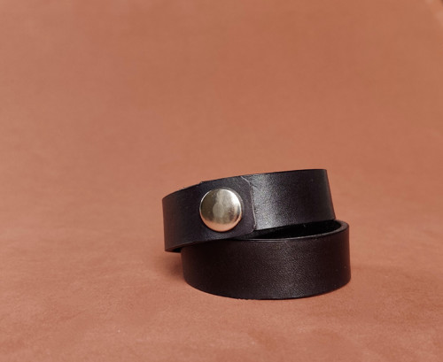 Wrap náramek černá kůže — foto 2