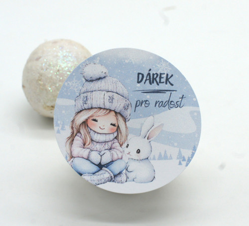 Dárek pro radost samolepky 3 cm 54 ks — foto 2