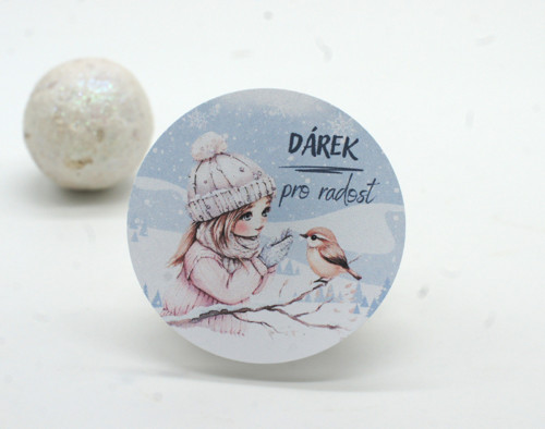 Dárek pro radost samolepky 3 cm 54 ks — foto 2