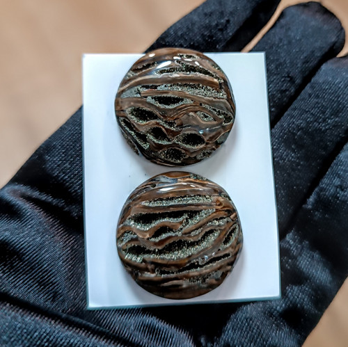 Simbircitový amonit s pyritem, ID 5299, 26 mm — foto 2