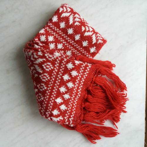 Šála pletená s ornamentem — foto 3