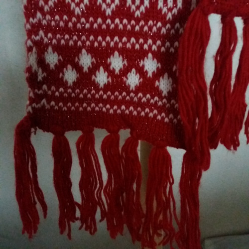 Šála pletená s ornamentem — foto 4