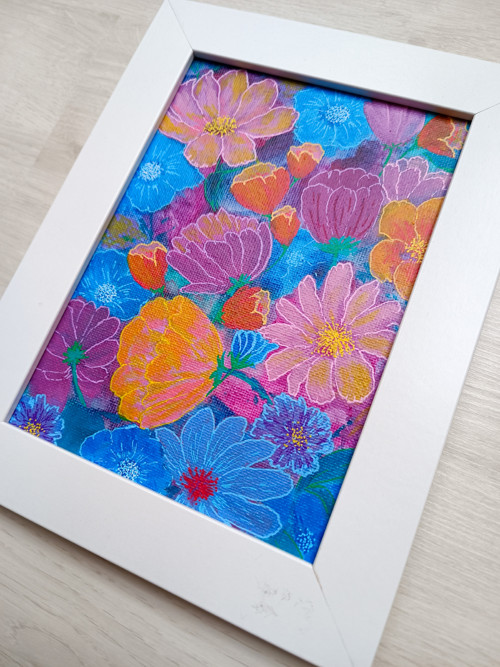 „Bloomly“ – akrylová malba na desce – originál — foto 4