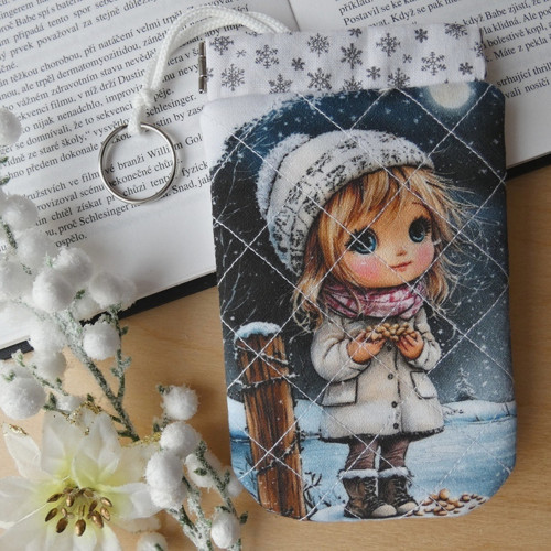 Dívka ... bavlněná klíčenka — foto 4