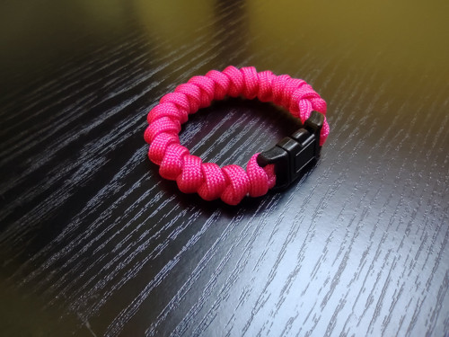 Paracord náramek Pink — foto 5