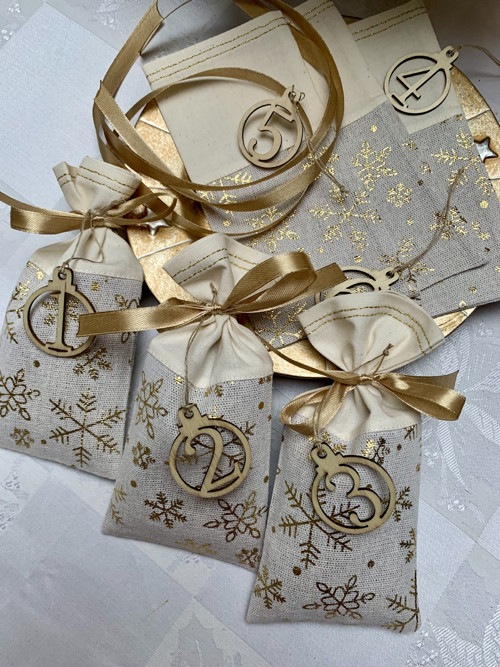 Adventní kalendář - zlato režný — foto 3