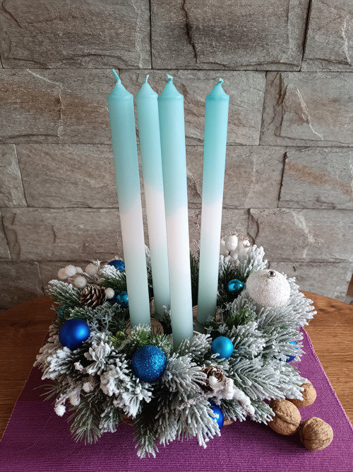 Adventní věnec modrý — foto 2