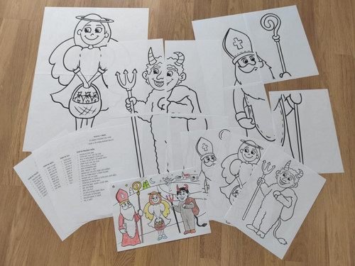 Mikuláš, anděl a čert - omalovánková sada (PDF) — foto 3
