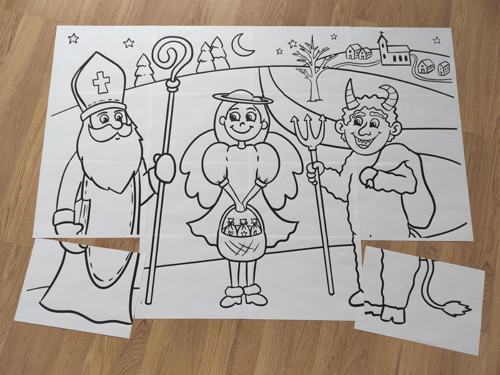 Mikuláš, anděl a čert - omalovánková sada (PDF) — foto 2