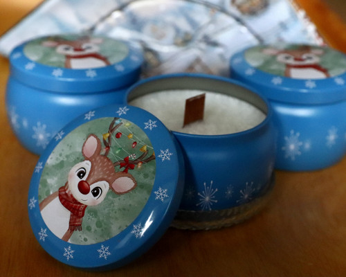 Aromatická svíčka s dřevěným knotem — foto 2