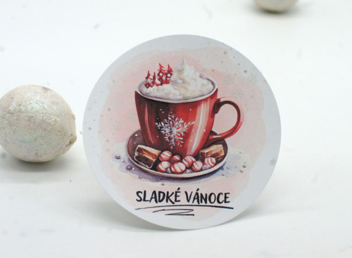 Sladké Vánoce samolepky 12 ks - velké — foto 2
