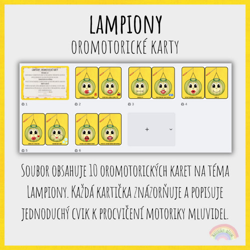 Lampiony, oromotorické karty — foto 2