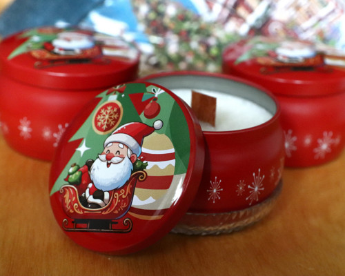 Aromatická svíčka s dřevěným knotem — foto 2