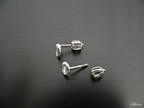 Stříbrné naušnice ROUES Mini twisted — foto 3