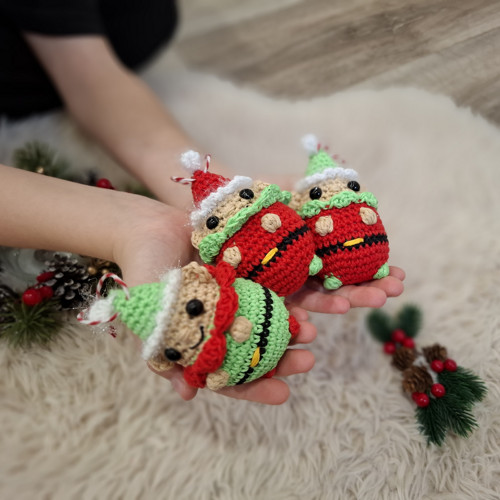Háčkovaná sada vánočních elfíků — foto 3