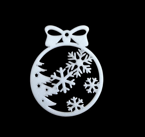 Vánoční ornament s vločkami - 3D — foto 2