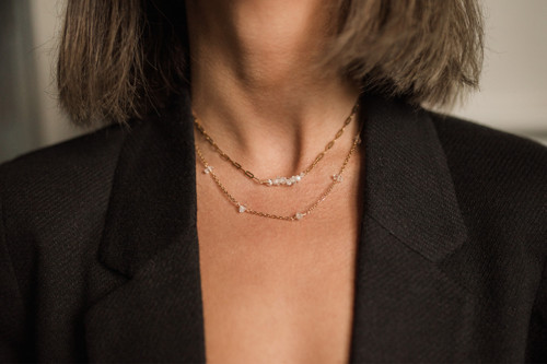 Celesta - řetízek s herkimer diamanty — foto 3
