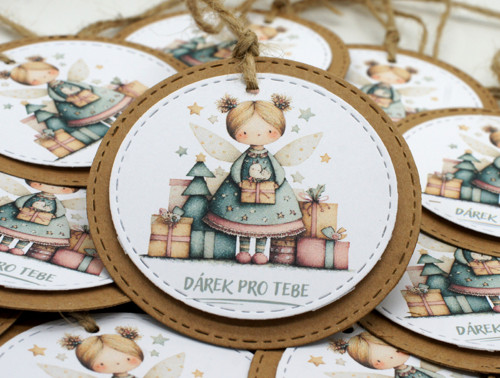 Dárek pro tebe visačky sada 8 ks — foto 2