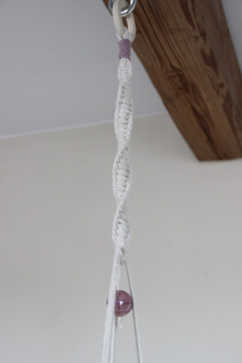 Macramé závěs na květináč — foto 3