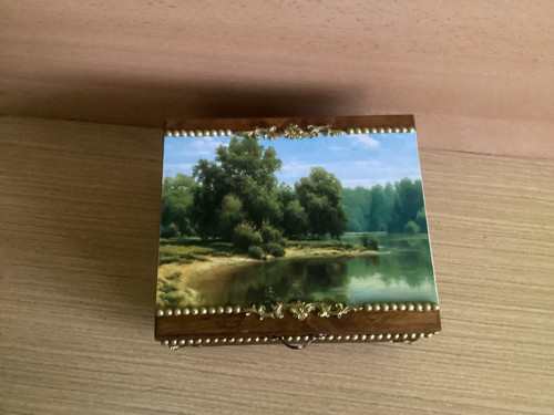 Dřevěná šperkovnice Zátiší s decoupage — foto 2