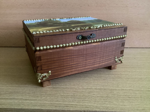 Dřevěná šperkovnice Zátiší s decoupage — foto 3
