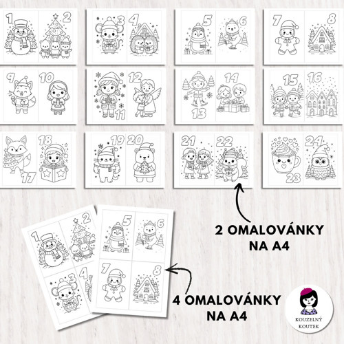 24 adventních omalovánek | Advent | Vánoce | — foto 2