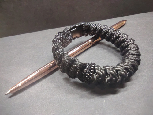 Paracord náramek Black & black — foto 2