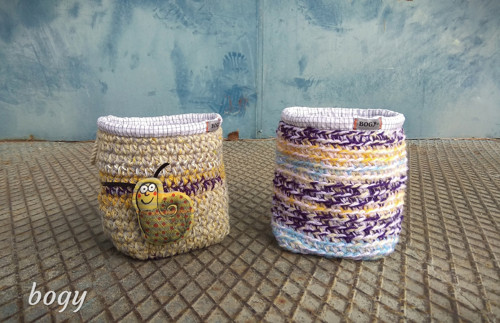 Recy DUO, háčkované košíky ZeroWaste 2ks — foto 3