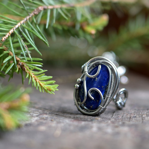 Lapis lazuli prsten — foto 3